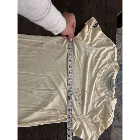 Ganni Pastel Yellow Banana Crewneck T-Shirt Size S Microfloral Snack Spring Time - Picture 13 of 13